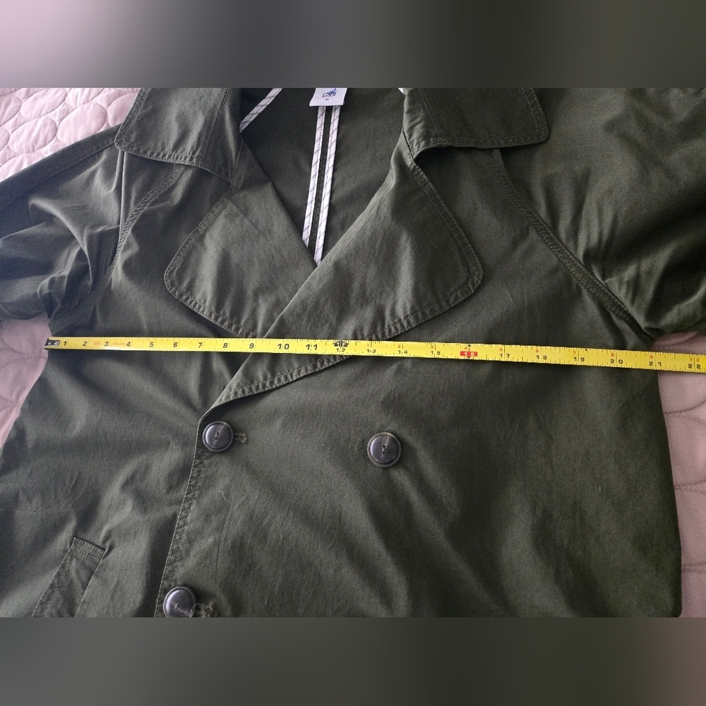 CAbi Expedition jacket trench Safari Travel Springbreak Lightweight M EUC Green - Picture 7 of 15